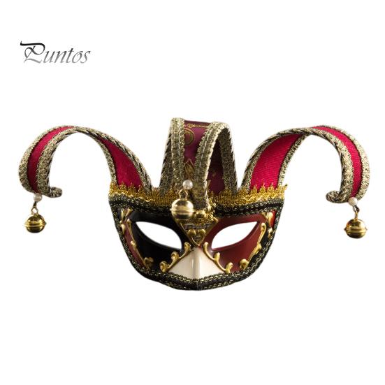 

Аниме Венецианская маска Шут Косплей Костюм Реквизит Колокольчик Декор Хэллоуин Рождество Половина лица Закрытие Карнавал Дионисия Классическая итальянская маска красный