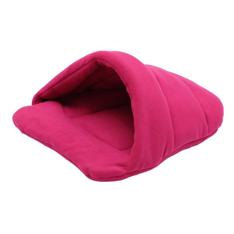Pet Dog Cave Bed Thick Fleece Warm Soft Slipper Shape Beds Puppy Cats Tent Sleeping Mats Winter Pets Indoor Triangle Nest