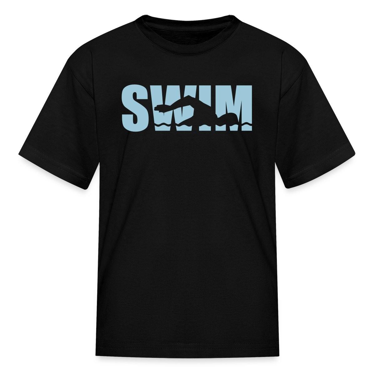 

Swimmer Silhouette Swim Lettering Kid s T-Shirt 3XL