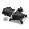 GBRacing Engine Guard Cover Set Yamaha R3 R25 MT-03 2015-2022 Crash Protection Black Carbon Fiber Forged Texture