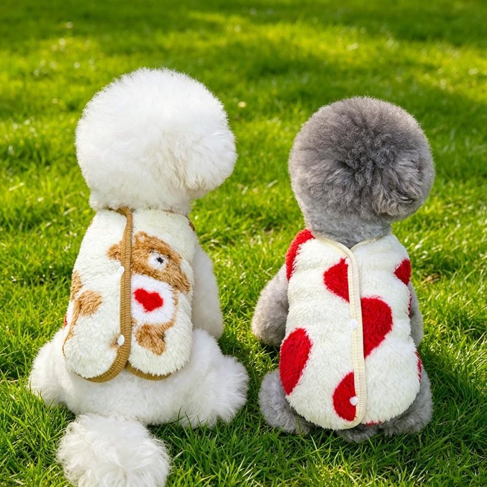 Thick Warm Pet Fleece Sweater Fleece Material Thick Pet Sweater Cute Dog Warm Clothes  Daily Wear