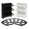 Three Layer Shoes Drawer Cabinet Hinge Flip Frame Heavy-Duty Stainless Steel Black Flip Frame Hardware Shoe Storage Assembly