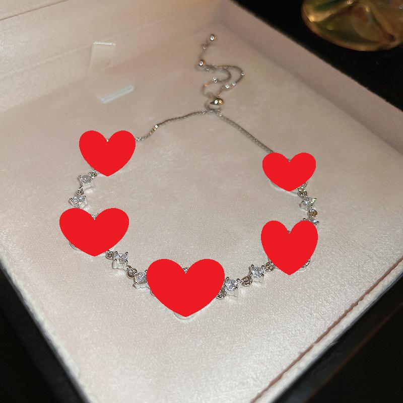 Korean-Style Zircon Flower Drawstring Bracelet - Light Luxury Versatile Bangle Jewelry