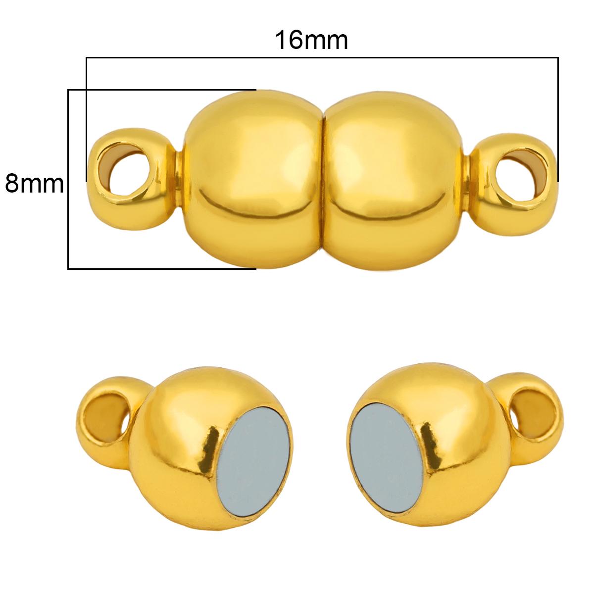 

2 комплекта/сумка, сильные магнитные родиевые застежки, разъемы, подходят для браслетов, ожерелье для DIY, аксессуары для изготовления ювелирных изделий 16x8mm золотой