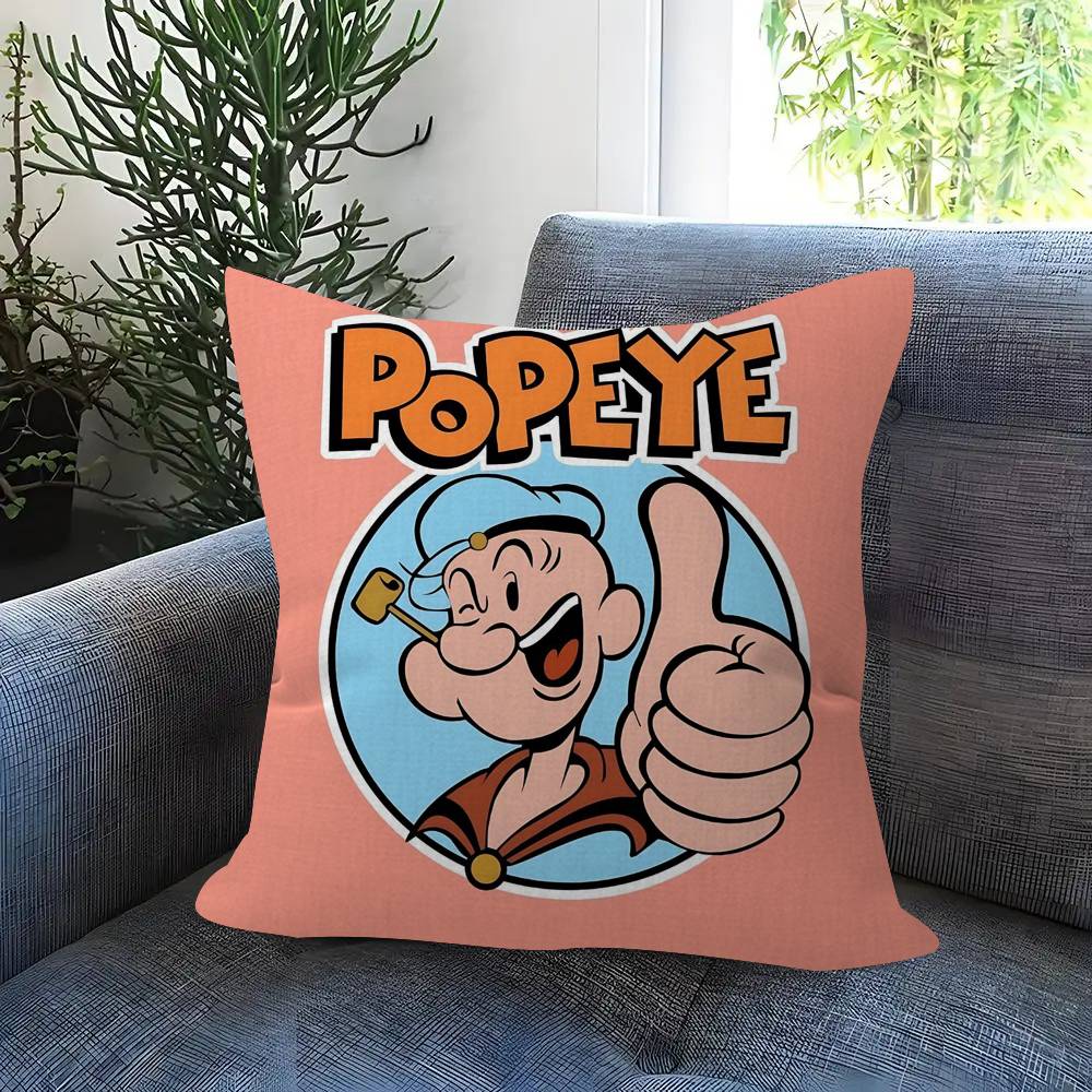 Classic Anime P-Popeye Personalized Picture Text Home Decorative Pillows Household Gifts 45X45Cm