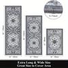 3 Pcs Set Floor Mat Bohemian Style Rugs Kitchen Carpet Non-slip Comfortable Washable Kitchen Decoration Office Bedroom Corridor