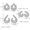 ZAKOL Fashion Shiny Clear Cubic Zirconia Circle Stud Earrings Luxury Sliver Color Bridal Earring Party Accessories