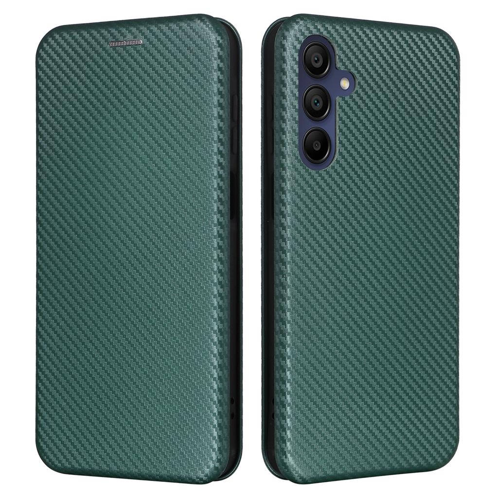 For Samsung Galaxy A16 5G/A16 4G Case Carbon Fiber Texture Drop-Proof PU Leather Phone Cover