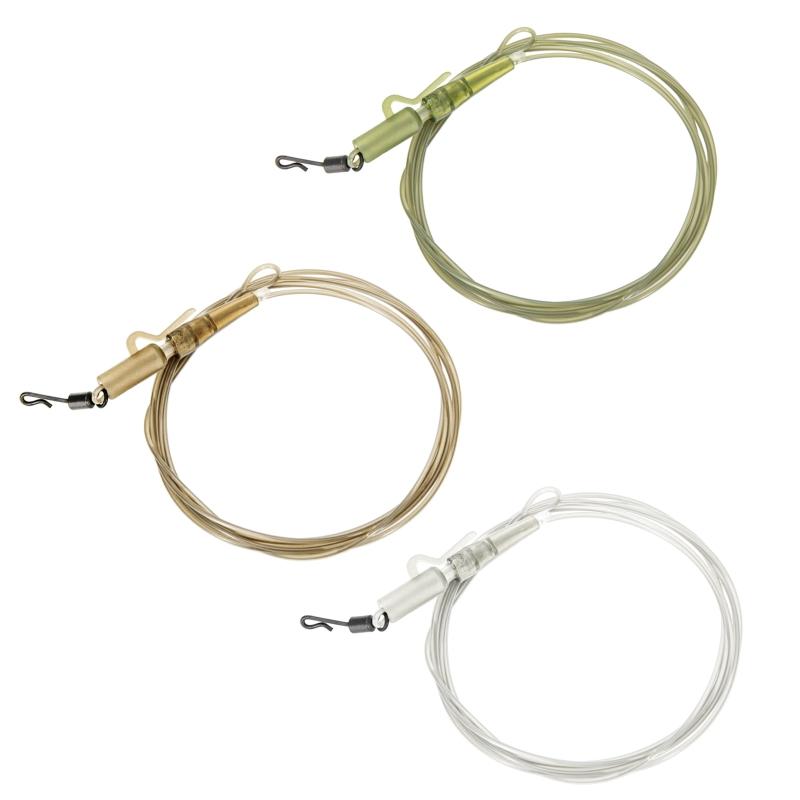 45LB Fishing Accessories Durable Leading Line Fluorocarbon Wire with Swivels 1pc