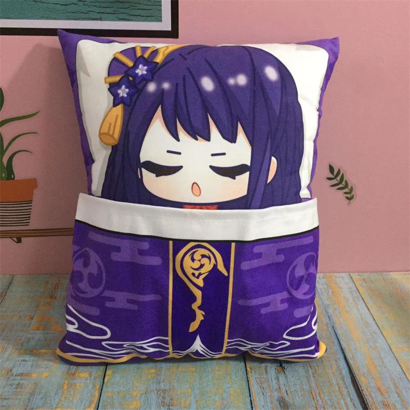 36cm Genshin Impact Quadratisches Kissen Kamisato Ayato Kazuha Shikanoin Heizou Yae Miko Spiel Anime Schlafendes Stofftier Kissen Puppe Spielzeug