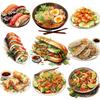 17pcs Cute Self-made Watercolor food sushi Southeast Asian cuisine Scrapbooking Stickers /Decorative  /DIY Craft Photo Albums
