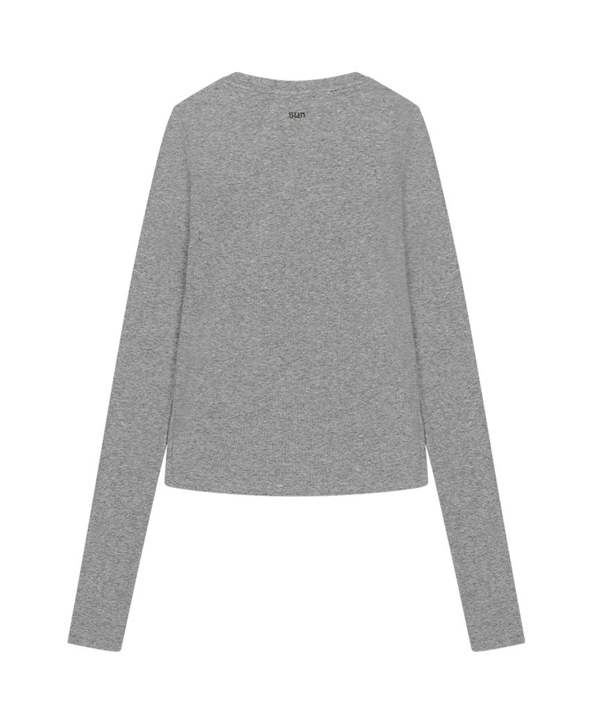 SUNDAY FRUIT MARKET W) Mini Sun Ls Tee Gray