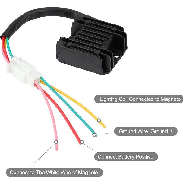 Voltage Regulator Rectifier Motorcycle Voltage Rectifier Universal For Go Kart And Boat Motors, DIY Engines