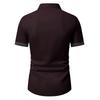 Camicia a maniche corte color block da uomo Primavera Estate Camicie casual da uomo Stile semplice Top 100% Poliestere