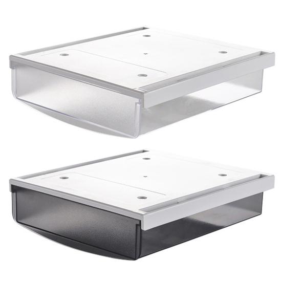 Under Desk Drawer Attachable Hidden Self-Adhesive Slide-out Plastic Stick On Drawer Under Desk Organizer Office Supplies