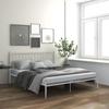 VidaXL Bed Frames White Metal 180x200 Cm