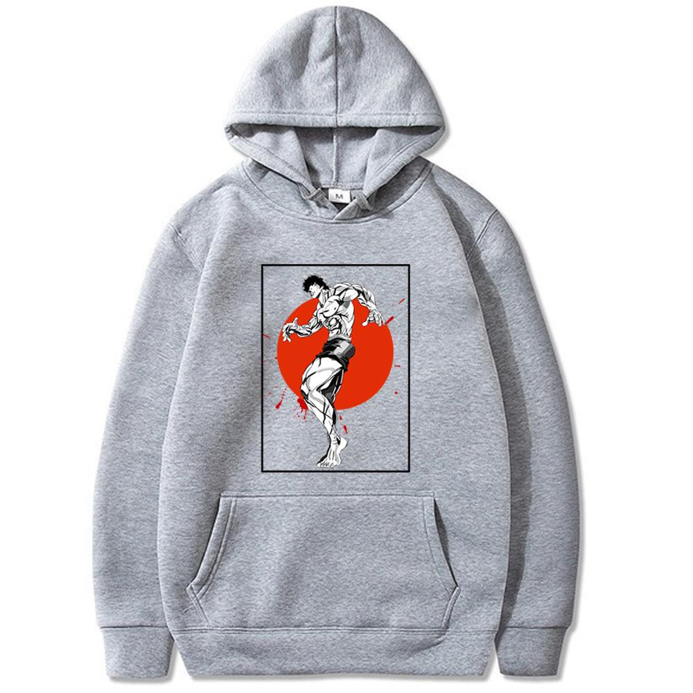 

The Grappler Hanma Baki Hoodie Men s and Women s Harajuku Pullover Street Wear Unisex Autumn Winter Plushed 3XL