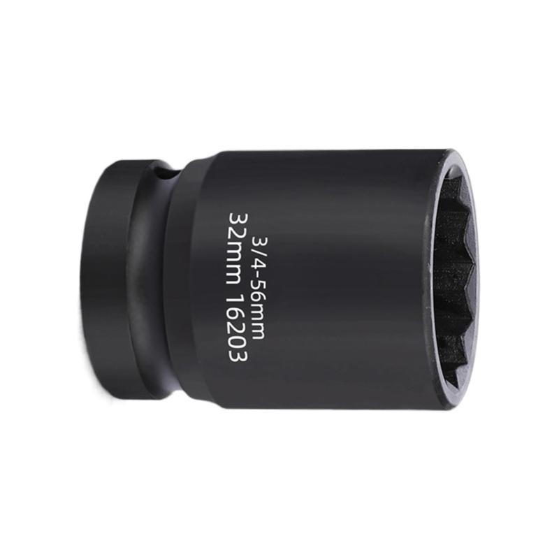 3/4Inch Drive 12 Point Impact Wrench Socket Ideal for Tire Changing and Mechanical Projects Auto Repair Easy Removal