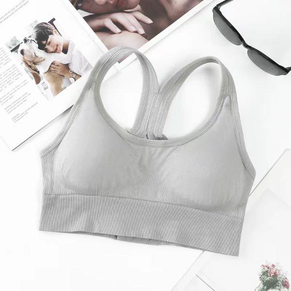 

Seamless Sports Yoga Bandeau with Wide Straps - Shockproof, Anti-Exposure, Gathered Fit XL (recommended 135-150 lbs)