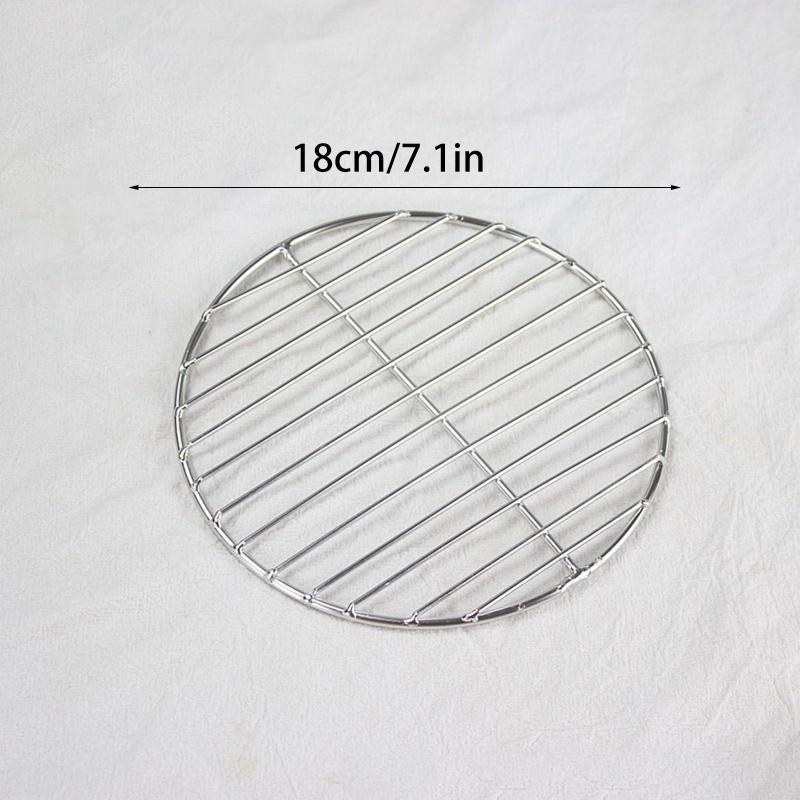 Round Stainless Steel BBQ Grill Grate Grid Wire Mesh Rack Replacement Cooking Net for Charcoal Gas Grill Outdoor Barbecue Use