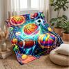 Sports Ball Collection 2 Theme blanket Lightweight Warm Flannel Blanket Decorative Throw Blanket for Home Decoration