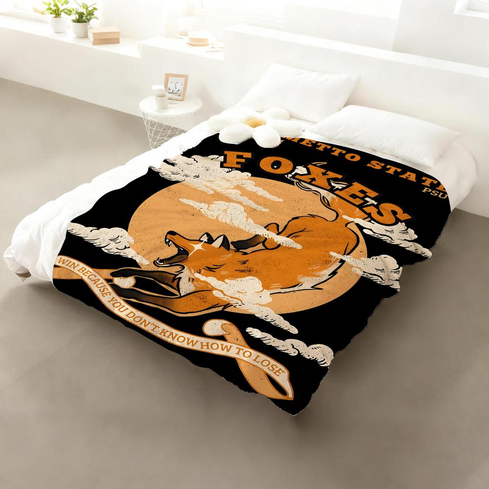 AFTG All For The Game Retro Print Throw Cozy Soft Flannel Throw Lightweight Skin-Friendly For Sofa Bed Office & Travel