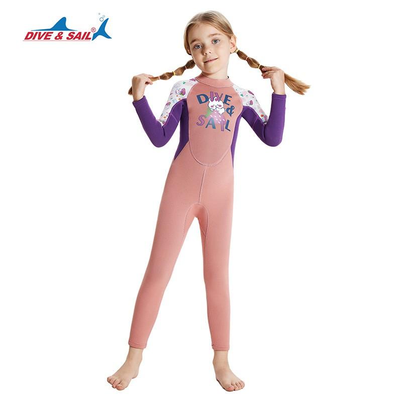 Kids 2.5mm Neoprene Wetsuit Full Body Long Sleeve Snorkeling Swimming Surfing Warm Water Sports