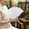 Mit Quasten Cheongsam Tanzfächer Chinesischer Stil Handgemachter Fächer Handkurbelfächer Zum Tanzen
