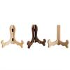 2 Pieces Sturdy Wood Display Stands for Plates and Sculptures Suitable for Any Decoration Elegant Styles Various Sizes