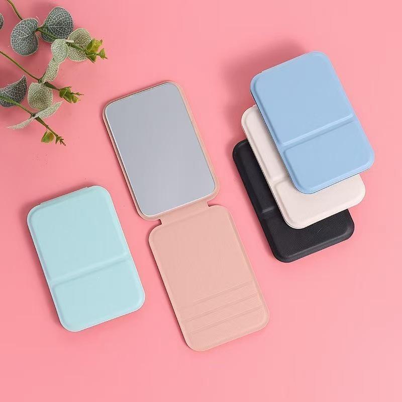 Compact Foldable Mini Makeup Mirror - Portable Travel & Office Essential