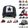 Stylish Mesh Baseball Cap For Men And Women With Big Star Print And Adjustable Fit