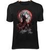Fractured Moon Reaper T-Shirt – Skeletal Cloak, Red Energy, Gothic Dark Art
