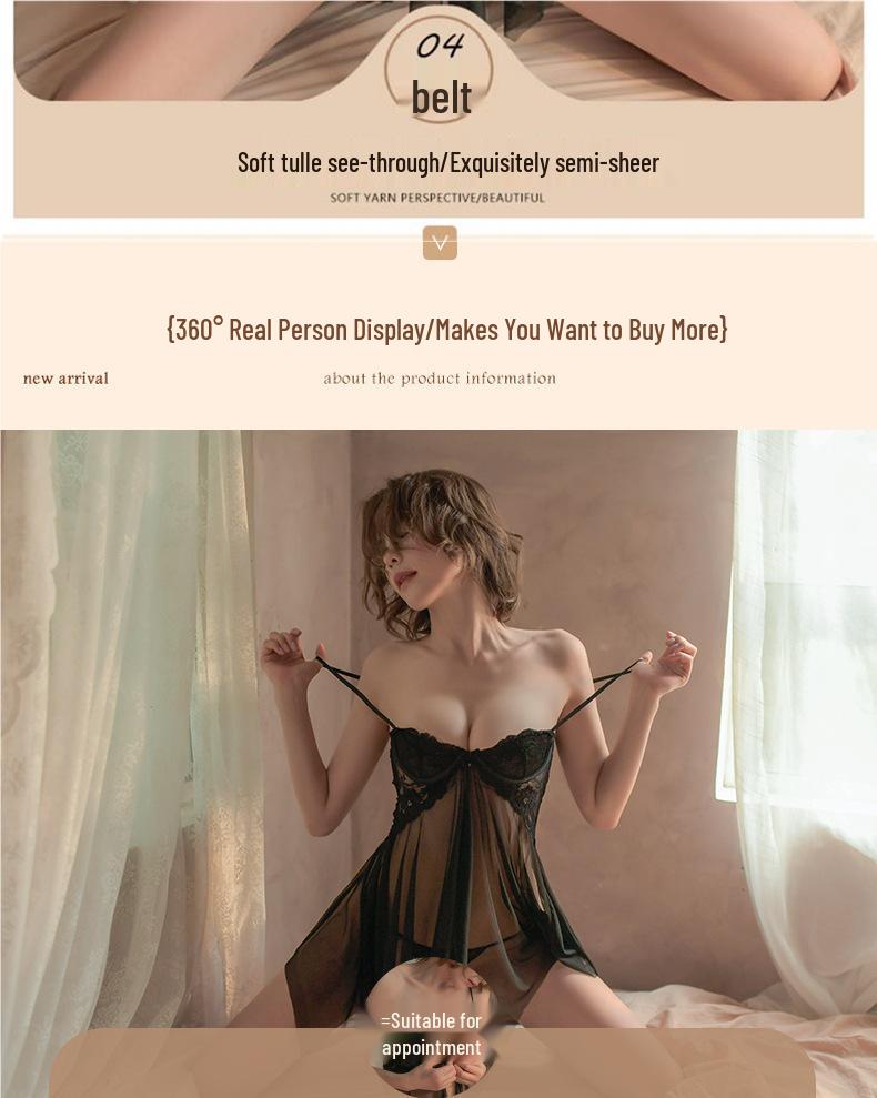 Plus Size Sexy Nightwear Camisole: Enhance Curves with Midnight Charm for Small Busts