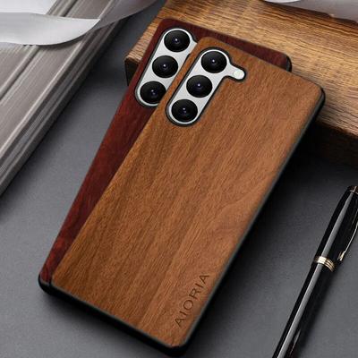 Hoesje Voor Samsung Galaxy S23 Ultra Plus coque uniek design lichtgewicht houten patroon PU lederen achterkant voor samsung s23 hoesje