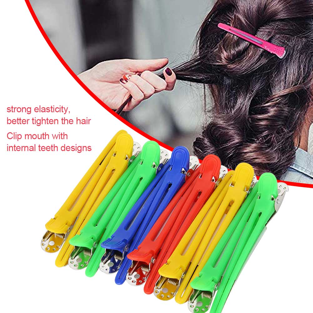 24pcs Duckbilled Clip Aluminum Hairdressing Hairstyle Pin for Hair Salon Barber ShopHairdressing Pin