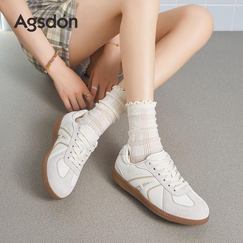 Augustus Dengde training shoes women's 2025 new autumn great-looking Forrest Gump flat-soled sports shoes white shoes board shoes
