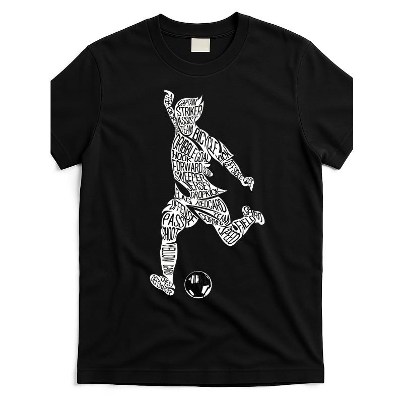 

Men S Retro Soccer Ball Shadow Word Art T-Shirt - Streetwear Tee , Round Neck Short Sleeve Casual Top, Machine Washable 4XL