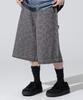 XTONZ Xp281 Leopard Carpenter Bermuda Denim Pants (Gray)