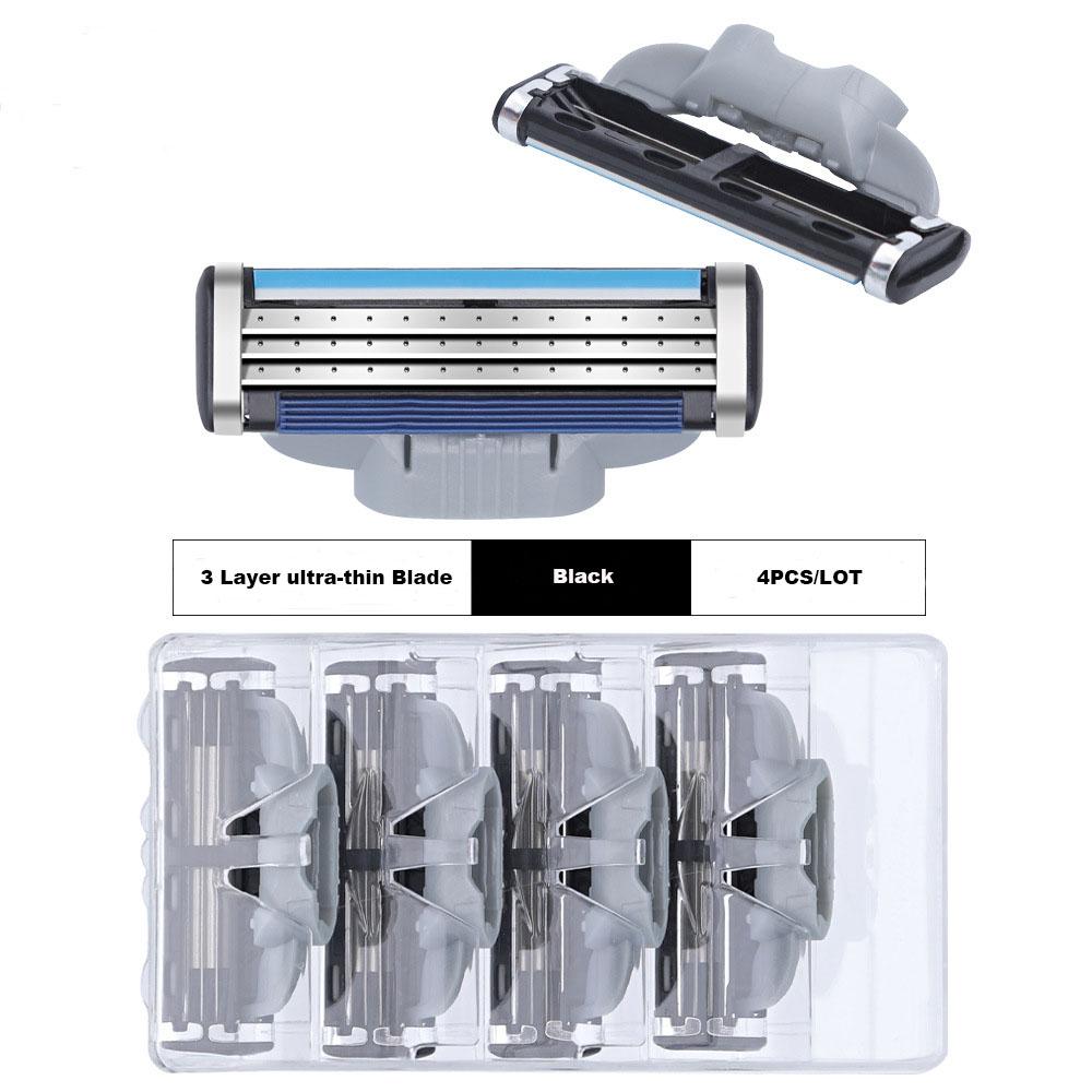 New 12 Pcs Gillettee Mache 3 Blade Men Shaving Cassettes Shaving Replaceable Razor Blades