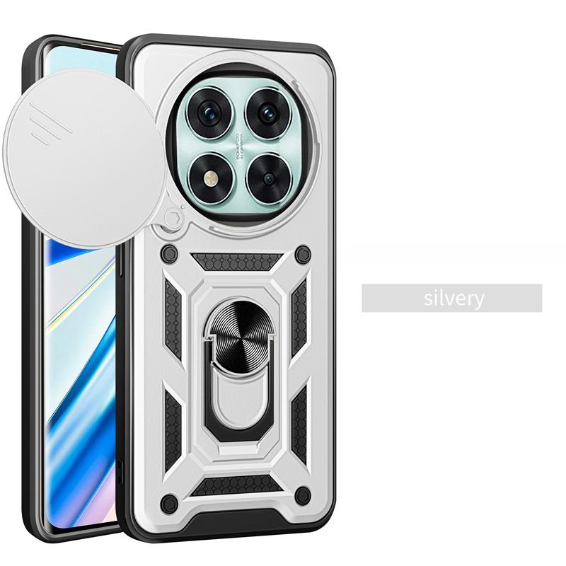 Funda For Redmi Note 14 Pro 5G Case Shockproof Armor Slide Lens Back Cover For Redmy Note14 Note14pro Plus 5G Ring Stand Cases
