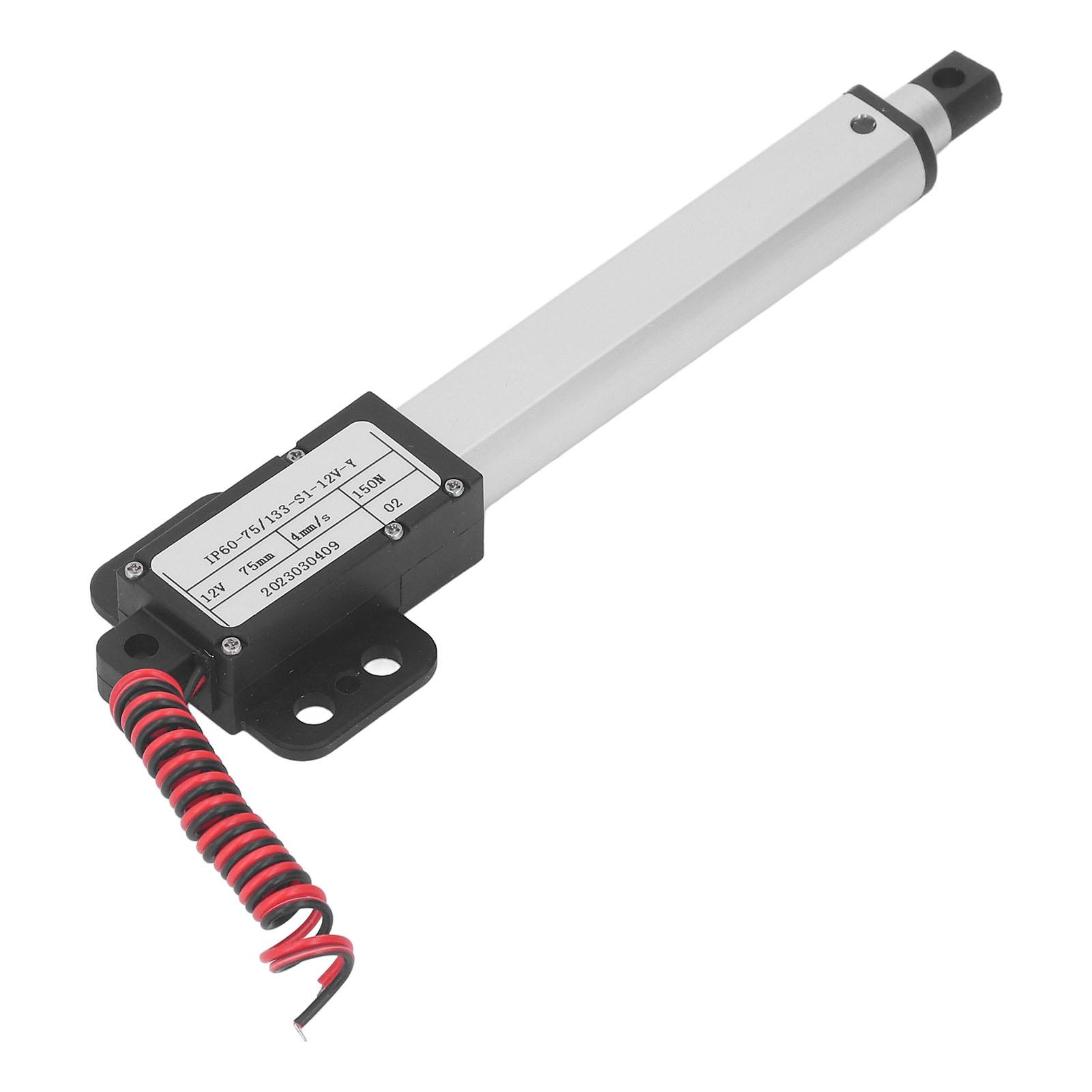 Koogeelife 150N Electric Micro Linear Actuator Multi Protection Electric Mini Motion Actuator 75Mm Stroke 12V