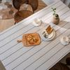 Striped Woven Tablecloth Dining Table Rectangular Cotton Blend Dustproof Home Decor