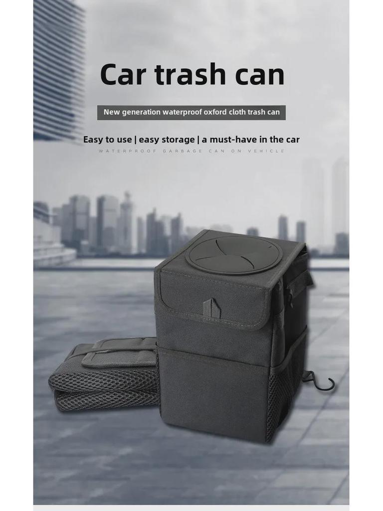 Przenośny Składany Kosz na Śmieci do Montażu w Samochodzie z Wielofunkcyjnym Designem do Zawieszania