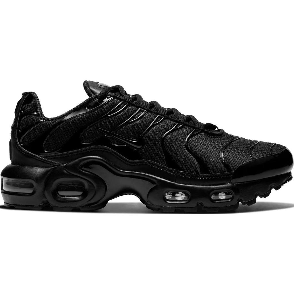 Nike Air Max Plus Abrasion Resistant Low top Kids' Running Shoes Black CD0609-001