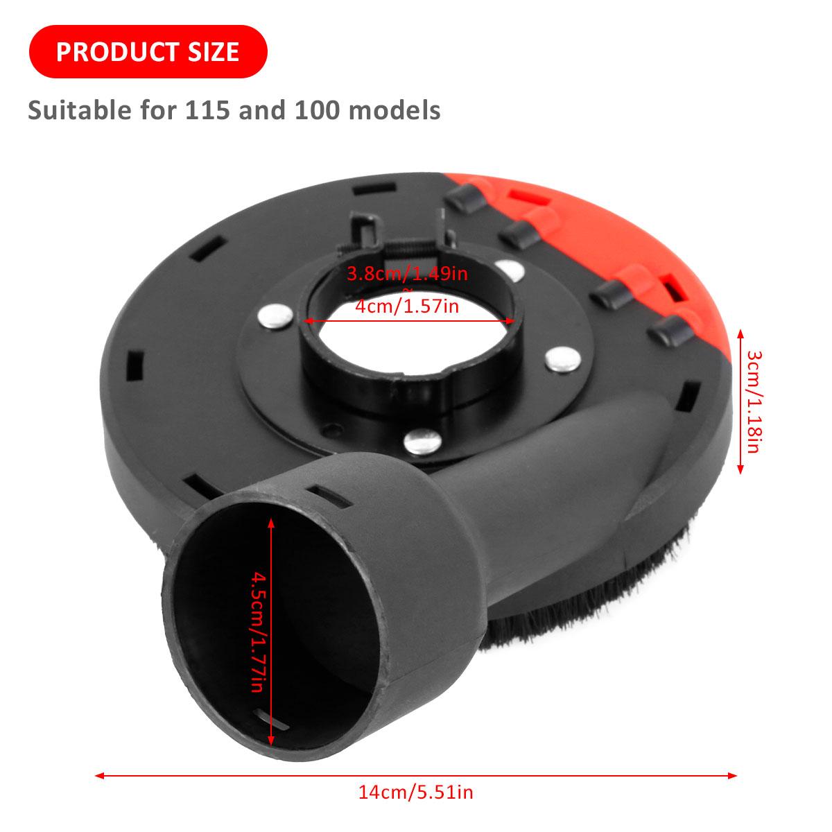 

100/125 мм пылезащитный чехол для угловой шлифовальной машины, лицевая крышка пылеуловителя с разъемом, встроенная щетина, насадка для угловой шлифовальной машины