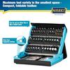 HAZET 2200SC-3 Bit Set, HAZET Blue, 96-piece set, 1/4 inch (6.3mm), Smart Case, Magnetic Closure, Foldable Storage, Includes Phillips/Slotted/Pozidriv
