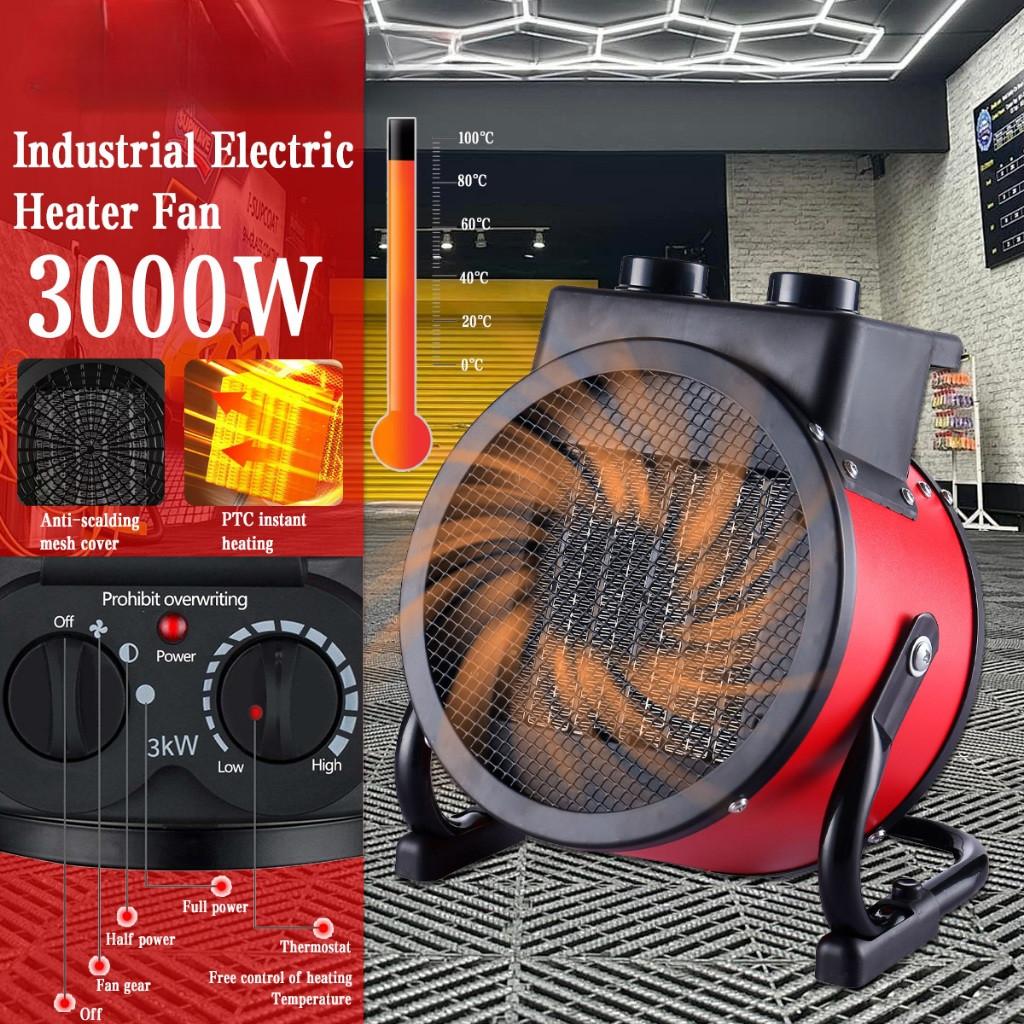 Электрический обогреватель 3000 Вт Керамический тепловентилятор Портативный керамический тепловентилятор Pemanas Kipas Seramik 3000W