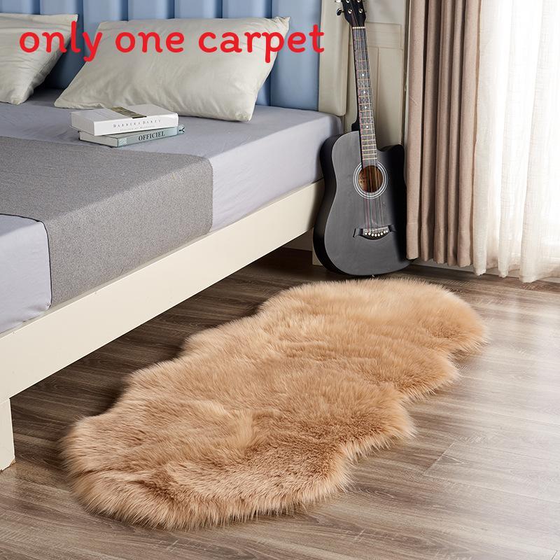 Polyester Plush Area Rug For Bedroom Living Room Non Slip Modern Home Decor