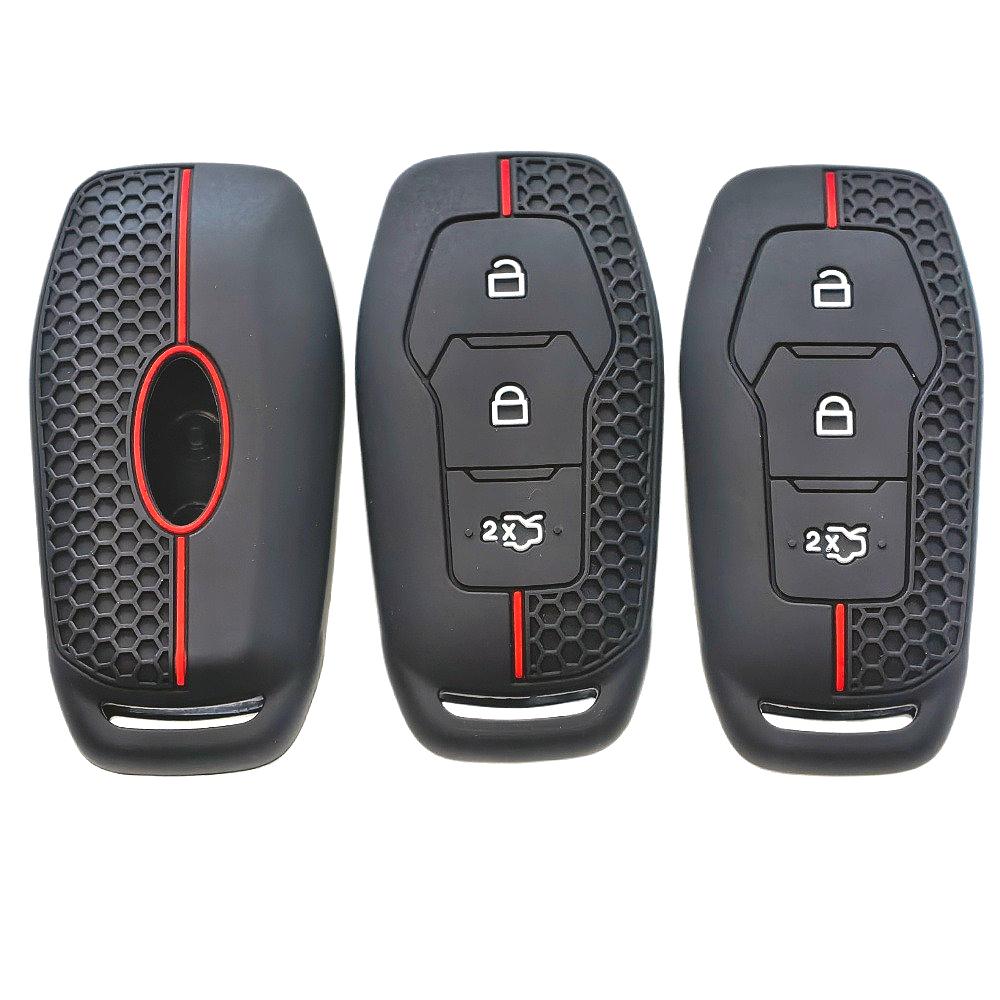 3 Button Silicone Car Remote Key Case For Ford Figo Mondeo 5 Ecosport Puma Fiesta Mk8 Everest Ranger Accessories Cover
