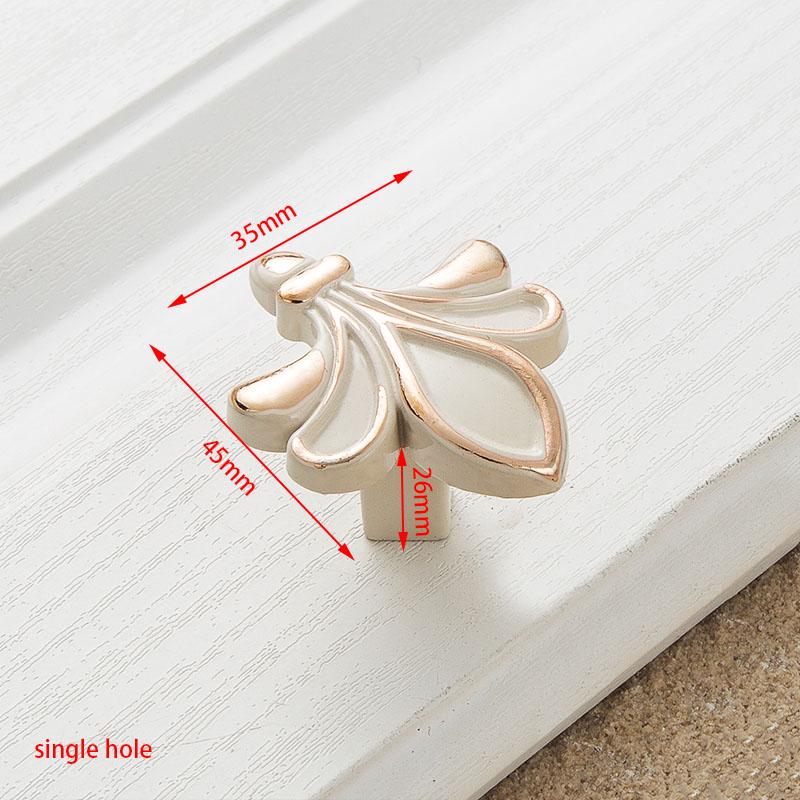 NAIERDI Ivory White Cabinet Handles Zinc Aolly Kitchen Cupboard Door Pulls Drawer Knobs European Fashion Furniture Handle